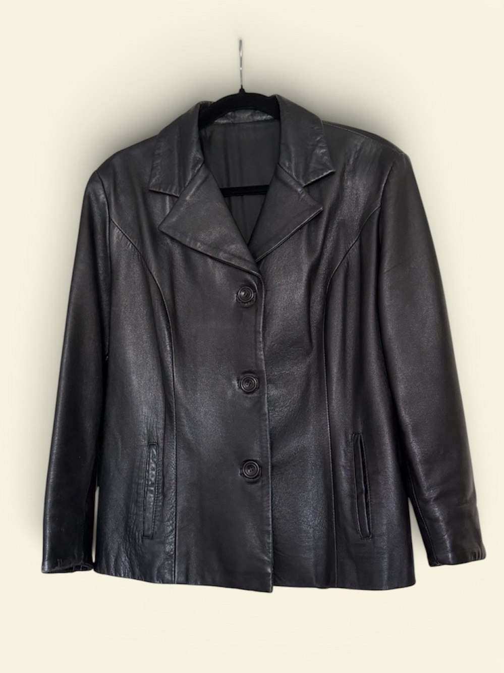Vintage Bi Bi Firenze Genuine Leather Blazer Jacket
